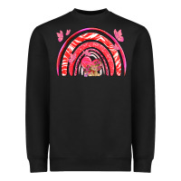 Black valentines day rainbow with heart Heavyweight Sweatshirt - NancyCooperArtShop