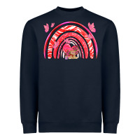 Navy valentines day rainbow with heart Heavyweight Sweatshirt - NancyCooperArtShop