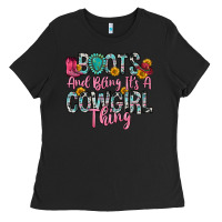 Black boots and bling it s a cowgirl thing Ladies Tee - Zillion Design Studio