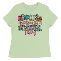 Matcha boots and bling it s a cowgirl thing Ladies Tee - Zillion Design Studio