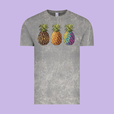 Pineapples Leopard Tie Dye Summer Vintage Tee Designed By Artiststas