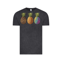 Vintage Black pineapples leopard tie dye summer Vintage Tee - Artiststas