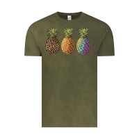 Vintage Olive pineapples leopard tie dye summer Vintage Tee - Artiststas