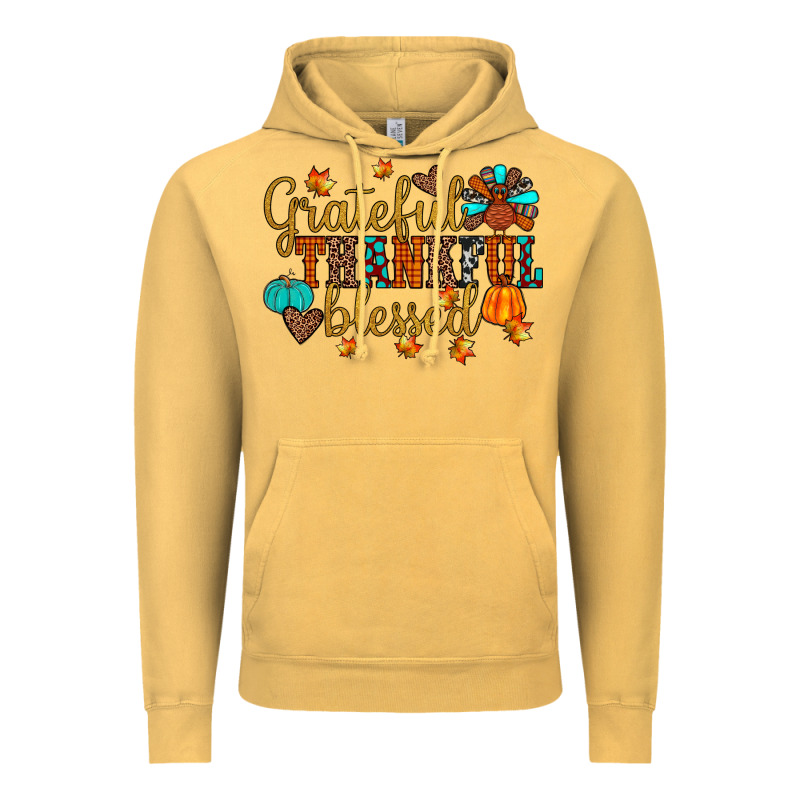Grateful Thankful Blessed Vintage Hoodie by JahusDesignShop | Teevron