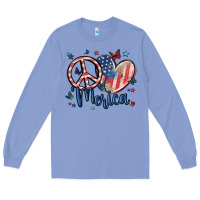 Colony Blue peace love 'merica Long Sleeve Tee - MaliasSmallBusiness