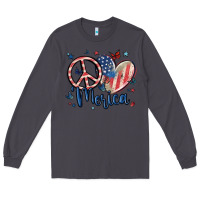 Smoke peace love 'merica Long Sleeve Tee - MaliasSmallBusiness