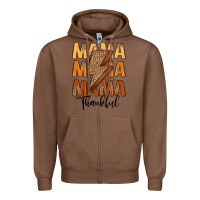 Chestnut Thankful Mama Zipper Hoodie - MaliasSmallBusiness