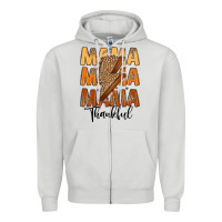 Dove Grey Thankful Mama Zipper Hoodie - MaliasSmallBusiness