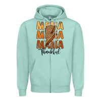 Seafoam Thankful Mama Zipper Hoodie - MaliasSmallBusiness