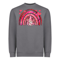 Storm valentines day rainbow with cupid gnome Heavyweight Sweatshirt - NancyCooperArtShop
