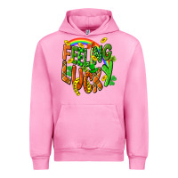 Fuchsia Pink St. Patrick's Day Feeling lucky Urban Hoodie - CowGirlArtShop