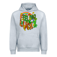 Heather Grey St. Patrick's Day Feeling lucky Urban Hoodie - CowGirlArtShop