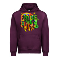 Mauve Wine St. Patrick's Day Feeling lucky Urban Hoodie - CowGirlArtShop