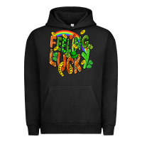 Pigment Black St. Patrick's Day Feeling lucky Urban Hoodie - CowGirlArtShop