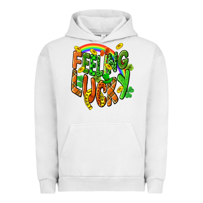 St. Patrick's Day Feeling Lucky Urban Hoodie by CowGirlArtShop | Teevron