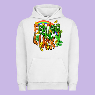 St. Patrick's Day Feeling Lucky Urban Hoodie Designed By Cowgirlartshop