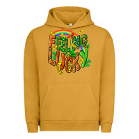 Pigment Peanut Butter St. Patrick's Day Feeling lucky Urban Hoodie - CowGirlArtShop