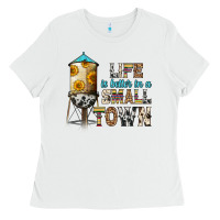 White life is better in a small town Ladies Tee - Zillion Design Studio