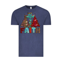 Vintage Denim cross and christmas trees Vintage Tee - AdoDesignShop