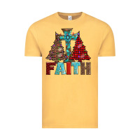 Vintage Mustard cross and christmas trees Vintage Tee - AdoDesignShop