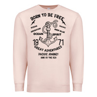 Pale Pink Born To Be Free Sea Premium Sweatshirt - Bettercallsaul