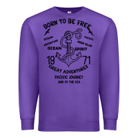 Purple Born To Be Free Sea Premium Sweatshirt - Bettercallsaul