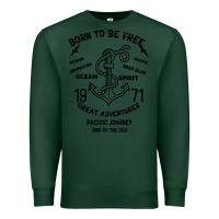 Sports Green Born To Be Free Sea Premium Sweatshirt - Bettercallsaul
