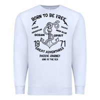 White Born To Be Free Sea Premium Sweatshirt - Bettercallsaul