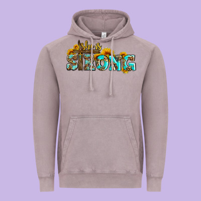 She Is Strong With Cross Vintage Hoodie Designed By Adodesignshop