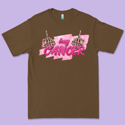Hey Cancer Premium Tee Designed By Texasbilliewilder