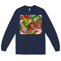 Navy little debbie tree cakes leopard Long Sleeve Tee - JahusDesignShop