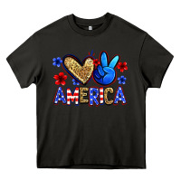 Asphalt peace love america Heavy Core Tee - Zillion Design Studio