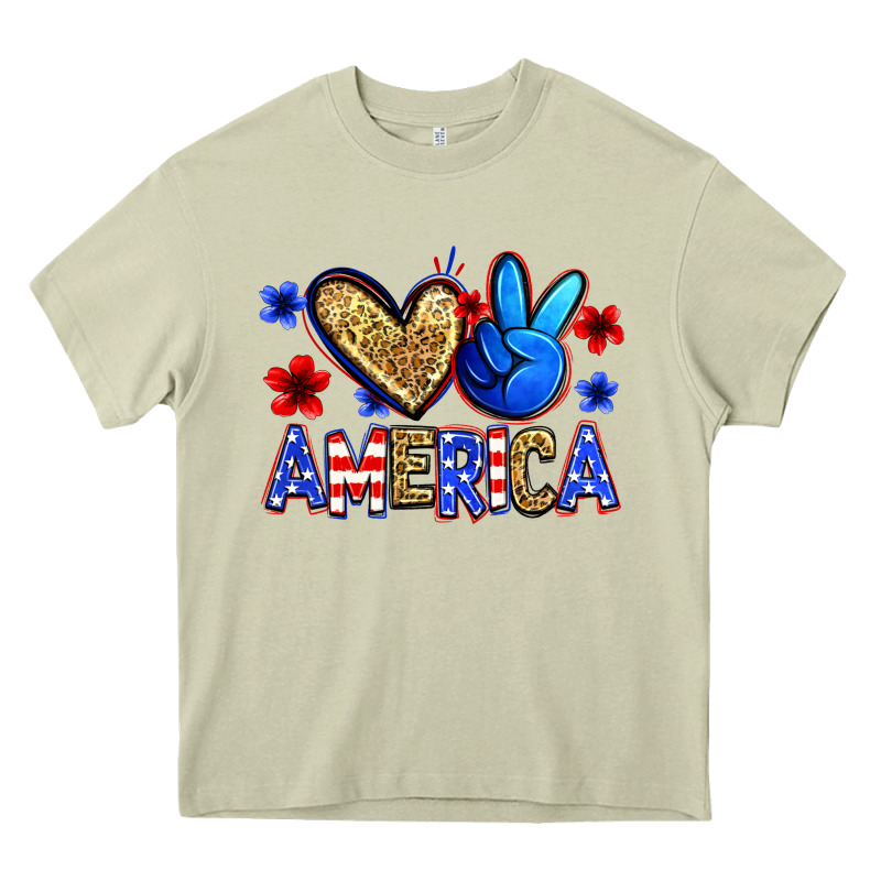 Peace Love America Heavy Core Tee by Zillion Design Studio | Teevron