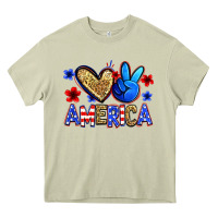 Mossy peace love america Heavy Core Tee - Zillion Design Studio