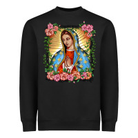 Black lady of guadalupe portrait Heavyweight Sweatshirt - BarkalooDesign