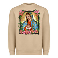 Mushroom lady of guadalupe portrait Heavyweight Sweatshirt - BarkalooDesign