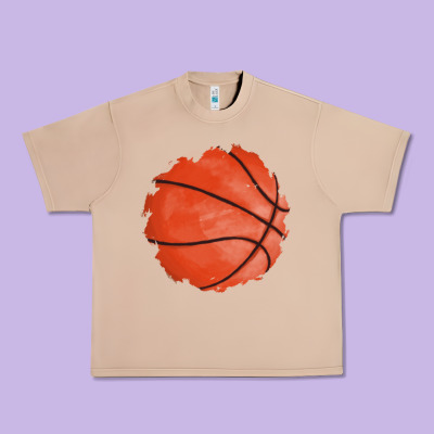 Basketball Patch Urban Heavy Tee Designed By Adodesignshop
