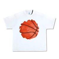 White basketball patch Urban Heavy Tee - AdoDesignShop