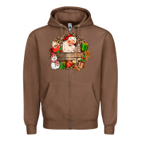 Chestnut Santa Zipper Hoodie - MaliasSmallBusiness