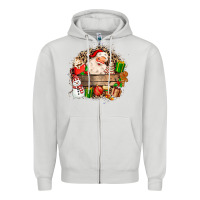 Dove Grey Santa Zipper Hoodie - MaliasSmallBusiness