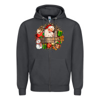 Smoke Santa Zipper Hoodie - MaliasSmallBusiness
