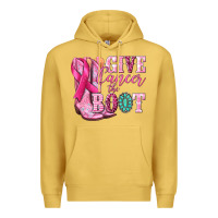 Antique Gold give cancer the boot Premium Hoodie - NancyCooperArtShop