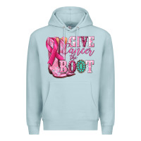 Blue Mist give cancer the boot Premium Hoodie - NancyCooperArtShop