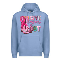 Colony Blue give cancer the boot Premium Hoodie - NancyCooperArtShop