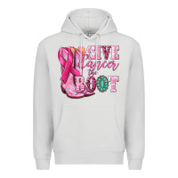 Dove Grey give cancer the boot Premium Hoodie - NancyCooperArtShop