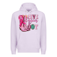 Lilac give cancer the boot Premium Hoodie - NancyCooperArtShop