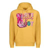 Mustard give cancer the boot Premium Hoodie - NancyCooperArtShop