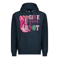 Navy give cancer the boot Premium Hoodie - NancyCooperArtShop