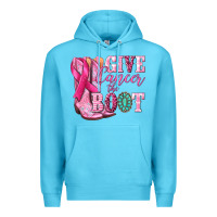 Ocean Blue give cancer the boot Premium Hoodie - NancyCooperArtShop