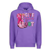 Purple give cancer the boot Premium Hoodie - NancyCooperArtShop